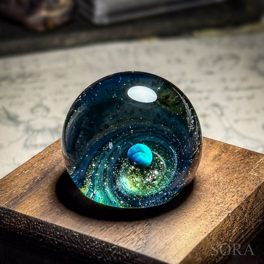 Mini glass marble SORA's Galaxy Sparkle ver.3