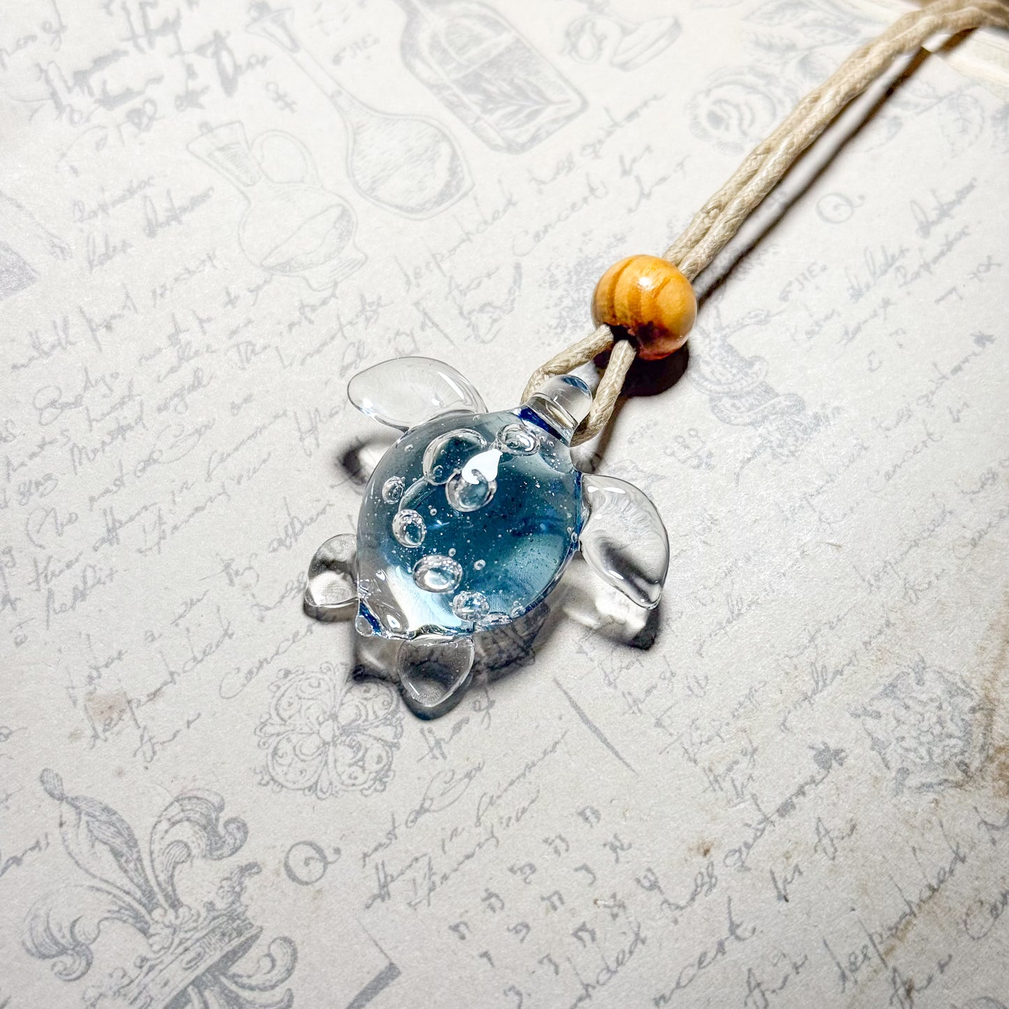 Sea Turtle Pendant, Gleaming Water #4093