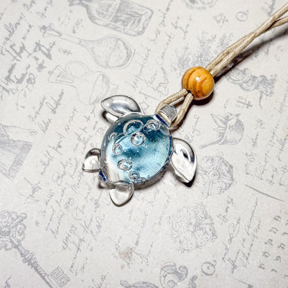 Sea Turtle Pendant, Gleaming Water #4093