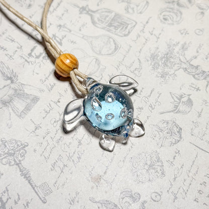 Sea Turtle Pendant, Gleaming Water #4093