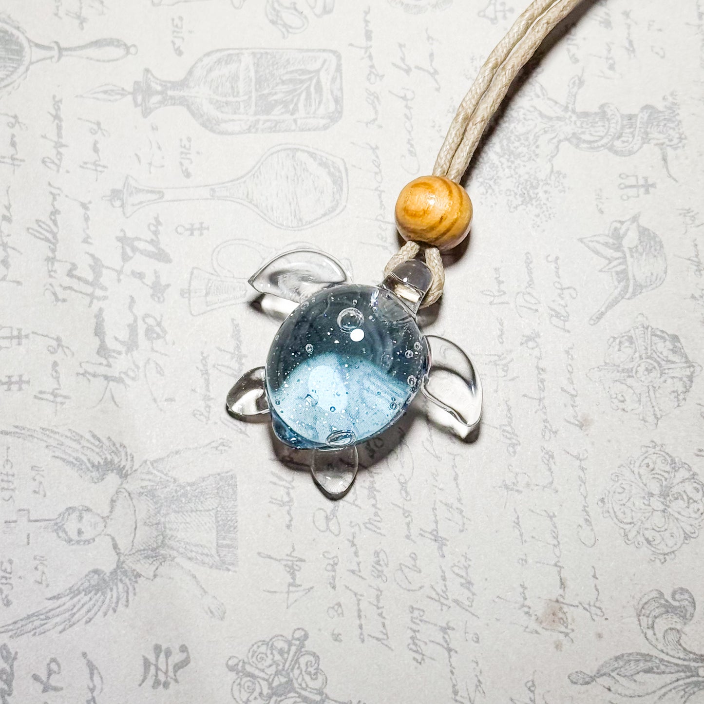 Sea turtle pendant - Shimmering Water #4091